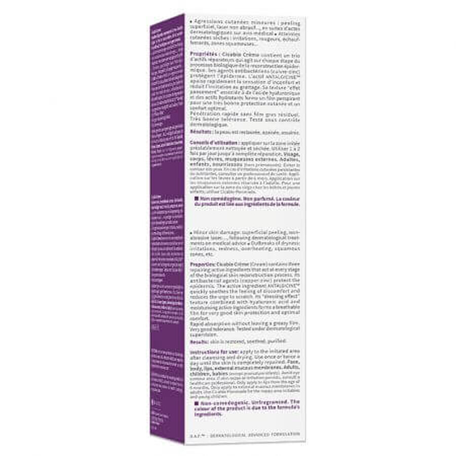 Bioderma Cicabio Moisturising Cream for Irritations and Injuries, 100 ml