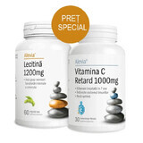 Lecithin 1200 mg + Vitamin C Retard 1000 mg, 60 + 30 tablets, Alevia