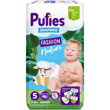 Junior Fashion &amp; Nature diapers, no. 5, 11-16 kg, 46 pieces, Pufies
