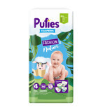 Pufies Diaper Maxi Pack Fashion &amp; Nature, 9-14 kg, 4 Maxi, 54 pcs, Pufies