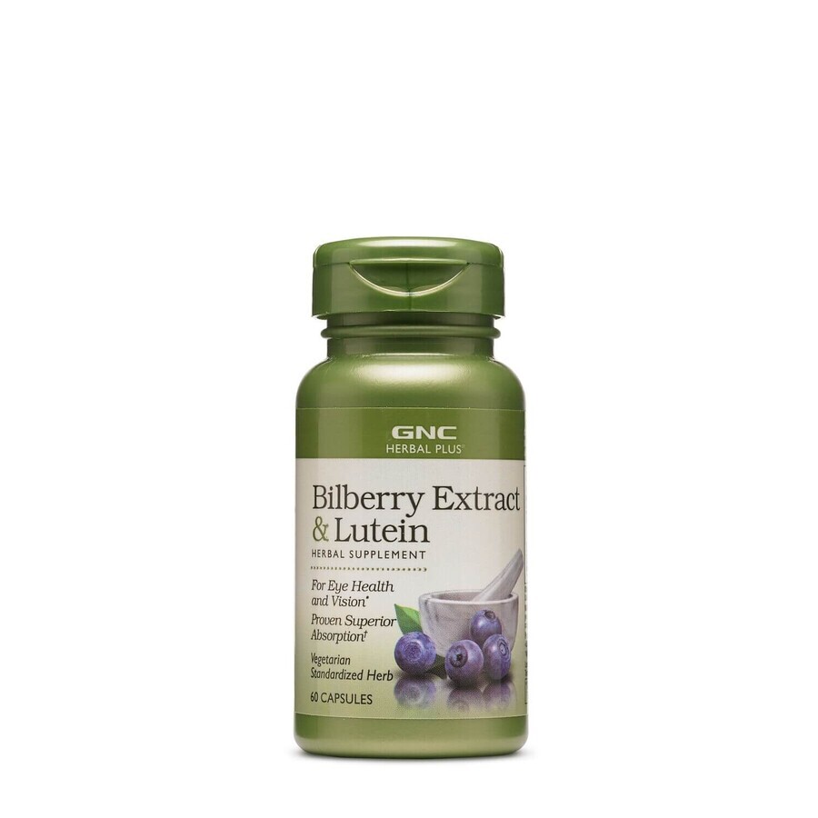 Cumpără Gnc Herbal Plus Bilberry Extract & Lutein, Extract De Afine Si Luteina, 60 Cps Gnc Herbal Plus Bilberry Extract & Lutein, Extract De Afine Si Luteina, 60 Cps