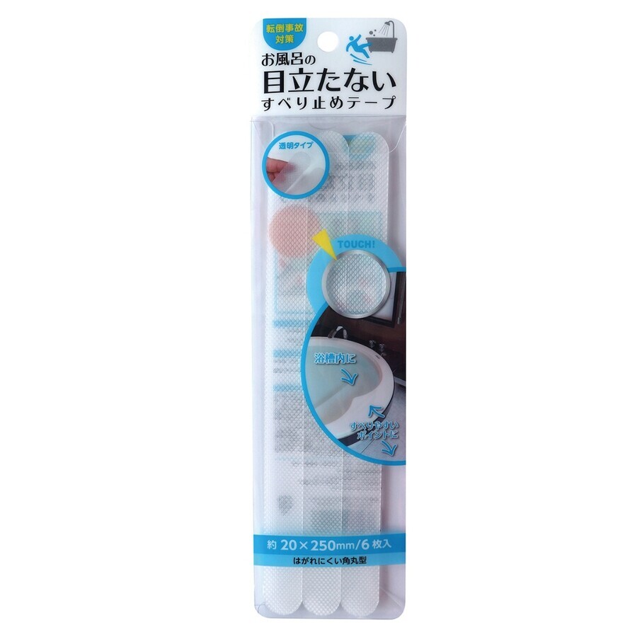 Transparent anti-slip tape for bathroom, 6 pieces, Car Boy