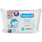 Babylove Wet Wipes 99% water, 20 pcs