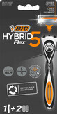 Rasoio ibrido BIC Flex5 + 2 ricambi, 1 pz