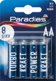 Paradies AA alkaline batteries, 8 pcs