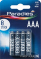 Paradies AAA alkaline batteries, 8 pcs