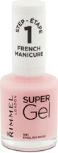 Rimmel London Super Gel French Manicure Nail Polish 091 English rose, 12 ml