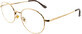 Visiomax Reading glasses, gold frame, diopter +2.00, 1 pc