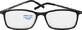 Visiomax Reading glasses, ultra thin black frame, diopter +2.5, 1 pc